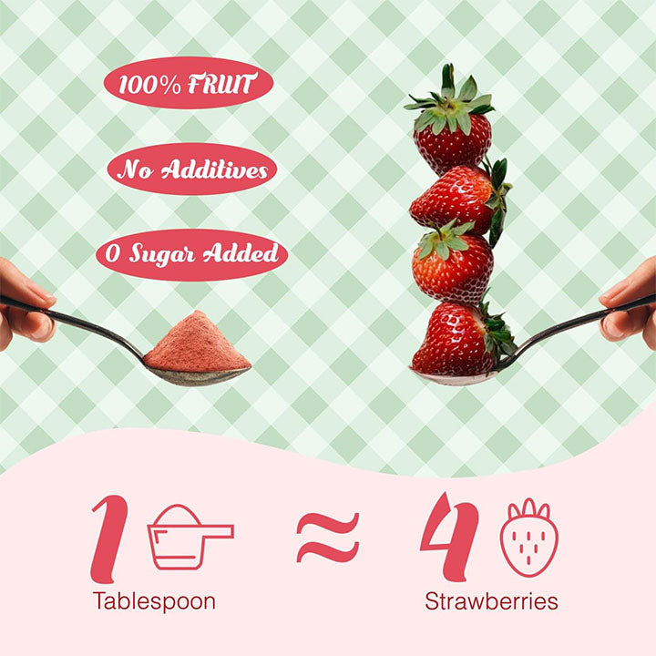 Freeze-Dried Strawberry Powder For Smoothies and Baking - Strawberry Smoothie - Single Ingredient