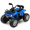 12V Kids Ride On ATV 4 Wheeler with MP3 and Headlights-Blue - Color: Blue
