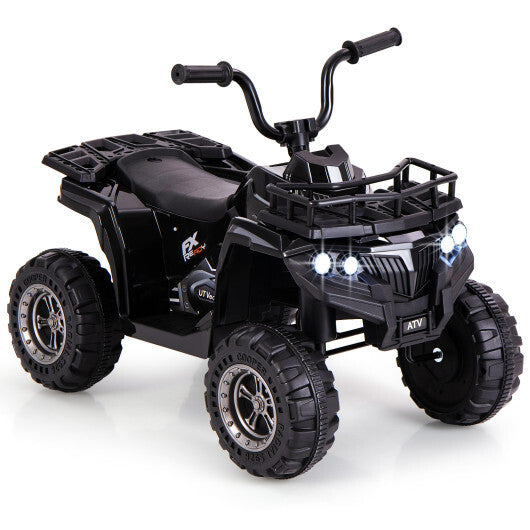 6V Kids Ride On Electric ATV with LED Headlights and MP3 Player-Red