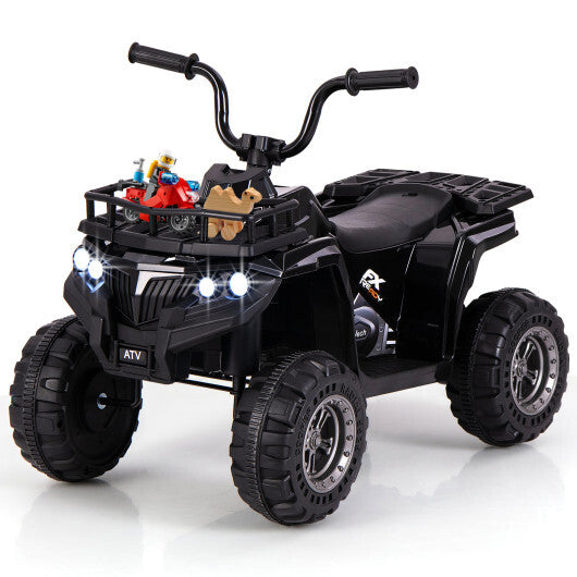 6V Kids Ride On Electric ATV with LED Headlights and MP3 Player-Red