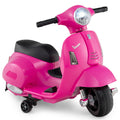 Kids Ride on Motorcycle Licensed Vespa with LED Headlight and Horn Sound-Pink - Color: Pink