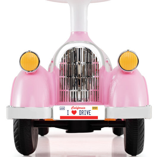 Toddler Ride on Toy Classic Sliding Car with Horn and LED Headlight-Blue