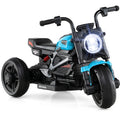 6V Kids Electric Motorcycle with LED Headlight and Music for Toddlers Aged 3-5-Blue - Color: Blue