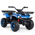 24V Electric Ride On Quad with LED Headlights-Blue - Color: Blue