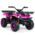 24V Electric Ride On Quad with LED Headlights-Pink - Color: Pink