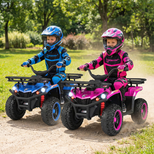 24V Electric Ride On Quad with LED Headlights-Black