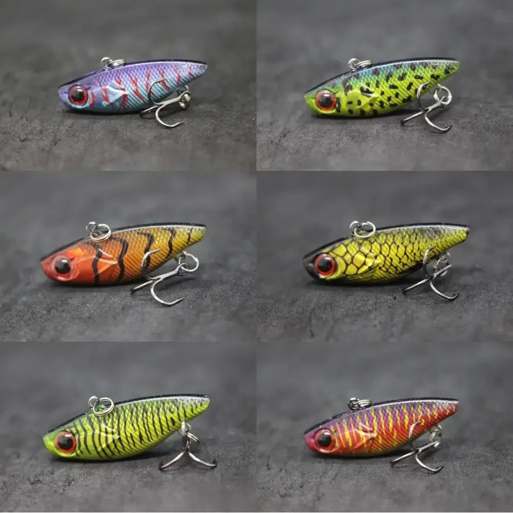 Color: Light Beige - wLure Fishing Lure Lipless VIB 4cm 4.6g Tiny Hard Lure Carp Fishing Fly Fishing Bait Tail Hook Sinking to Bottom L666