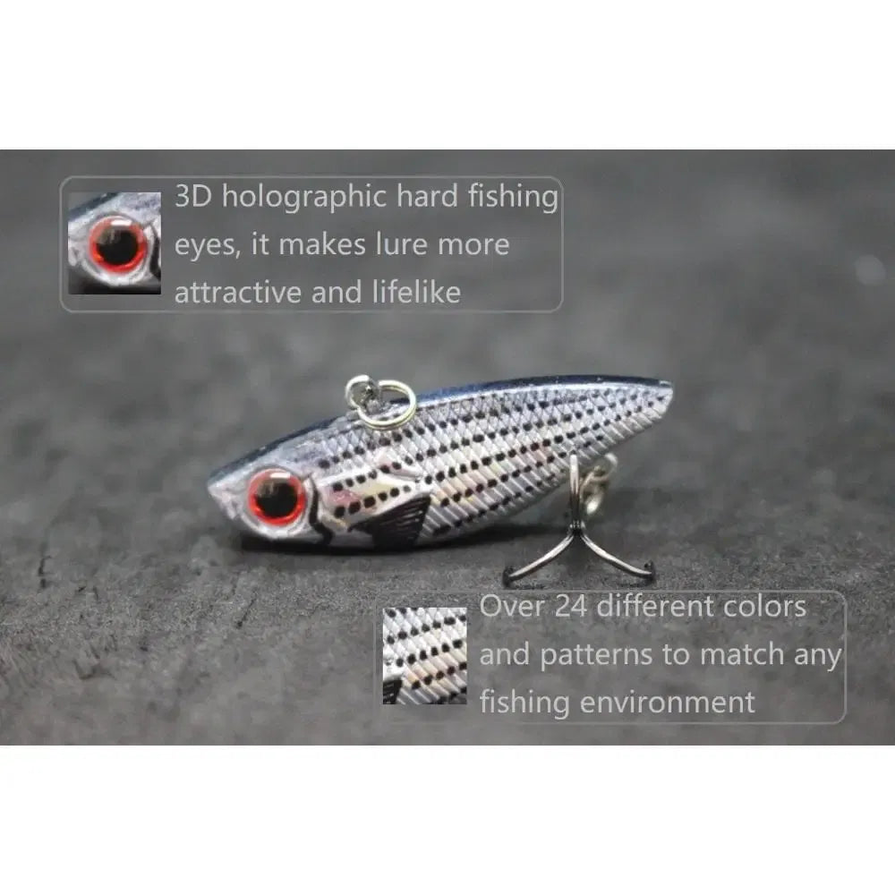 Color: Light Beige - wLure Fishing Lure Lipless VIB 4cm 4.6g Tiny Hard Lure Carp Fishing Fly Fishing Bait Tail Hook Sinking to Bottom L666
