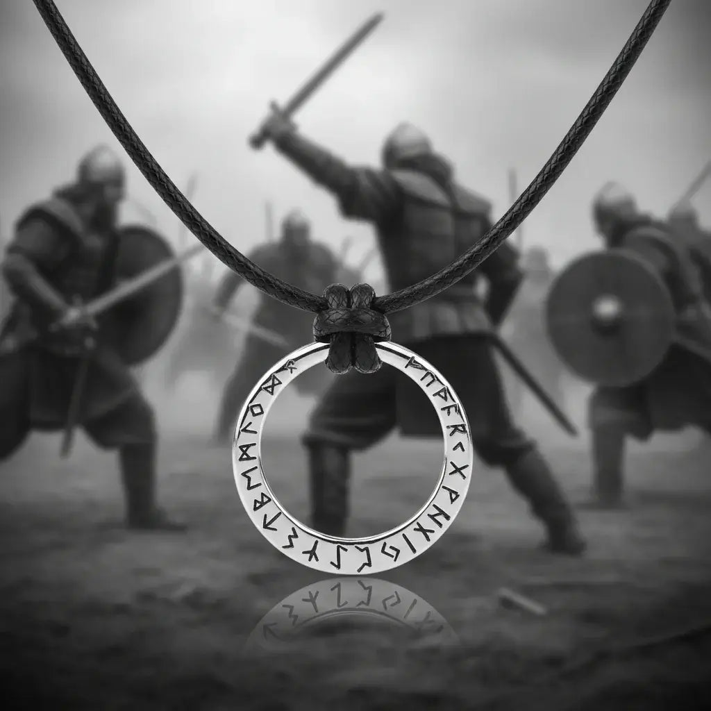 Vegvisir Viking Rune Necklace – Nordic Compass Amulet Stainless Steel Pendant