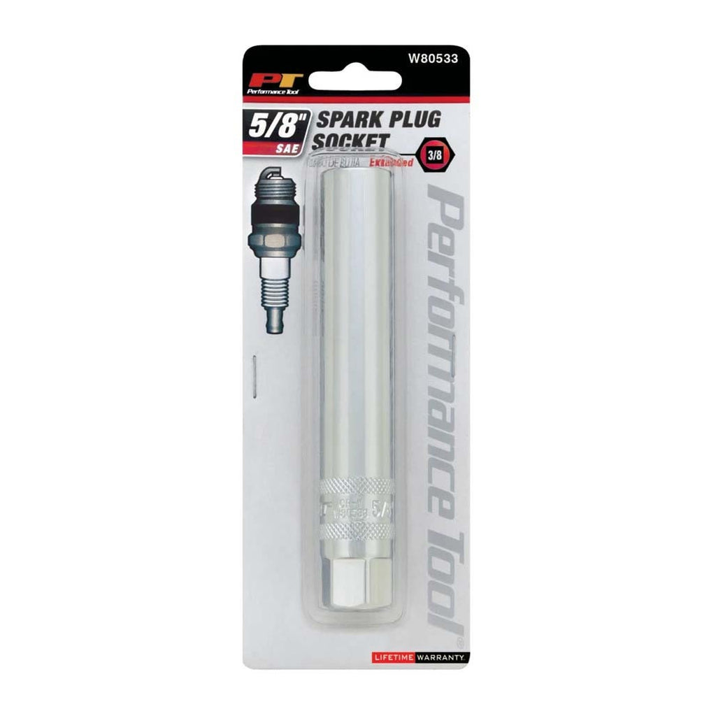 Performance Tool 3/8" Drive 5/8" Extended Spark Plug Socket