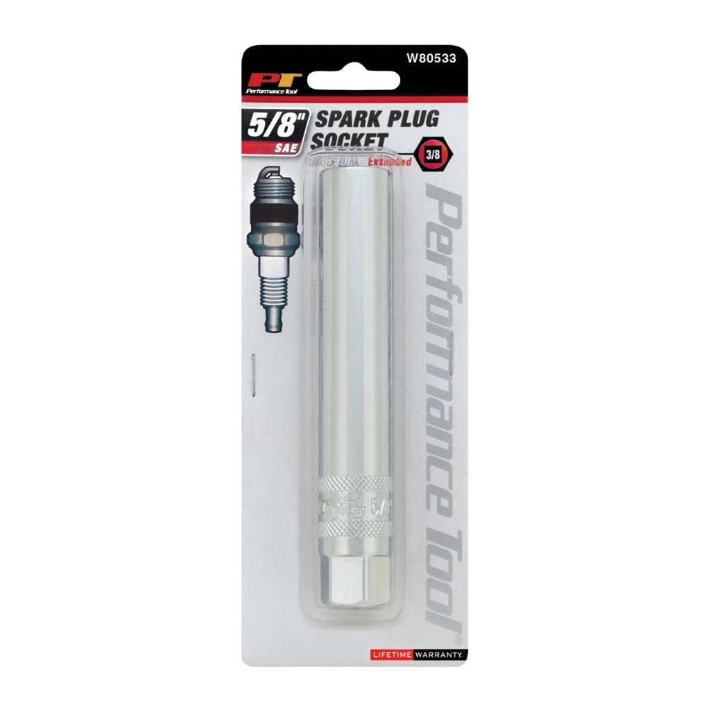 Performance Tool 3/8" Drive 5/8" Extended Spark Plug Socket