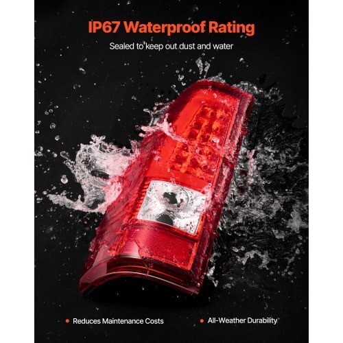 Tail Light Assembly Compatible with 2003-2006 Chevy Silverado 1500 1500 HD 2500 2500 HD 3500, 2007-2007 Chevy Classic, 2PCS Driver & Passenger Side LED Taillight Brake Lamps with Bulbs, Red