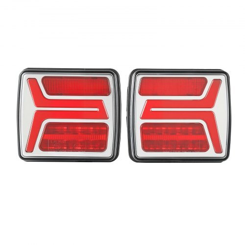 Trailer Lights, 2PCS 12V Square Magnetic LED Trailer Tail Lights Kit with Stop Brake Turn Tail License Lamp, Waterproof Tow Lighting Kit with Wiring Harness for Boat Truck Camper RV Snowmobile