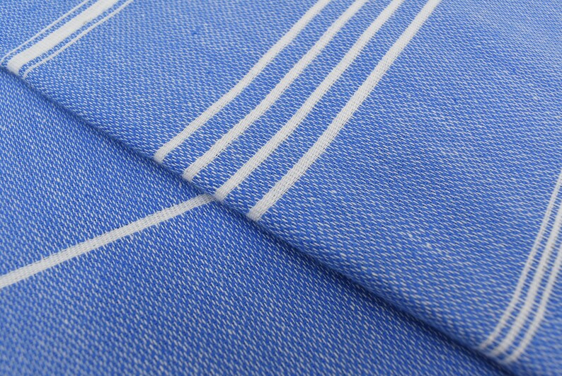 Blue Monaco Turkish Towel – Lightweight Quick Dry Beach & Bath Towel, Luxury Turkish Cotton Spa Towel, Travel & Pool Towel
