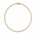 Choker Necklace With Round Clear CZ Cubic Zirconia Stones (F239)