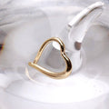14Kt. Yellow Gold Lovely Heart Seamless Clicker Ring