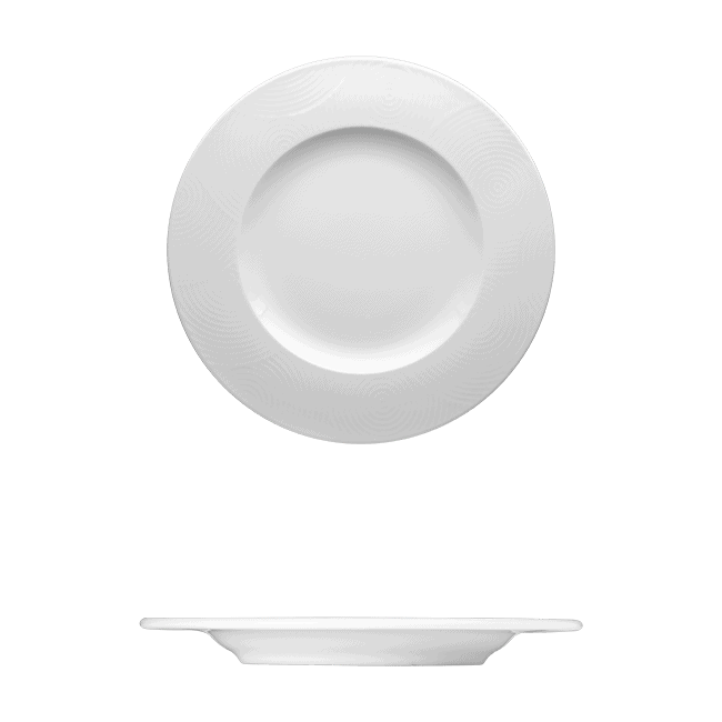 Corby Hall Ecos Round Plate | Catalog Number: 046 0040 | Dimensions: 6 5/8 in (17 cm)