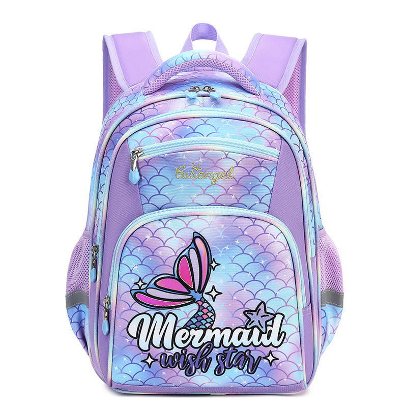 Color: New Fishtail, Size: 16 inches - Lightweight  New-Style Childrens School Bag