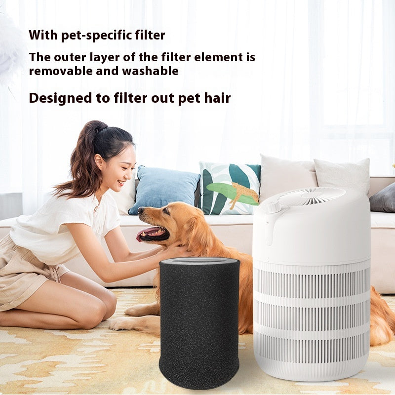 Color: KJ290 With Pet Filter, Product Specifications: Chinese Machine - Norbick Desktop UV Sterilizer Household Negative Ion Smoke Removal Formaldehyde Removal Air Purifier