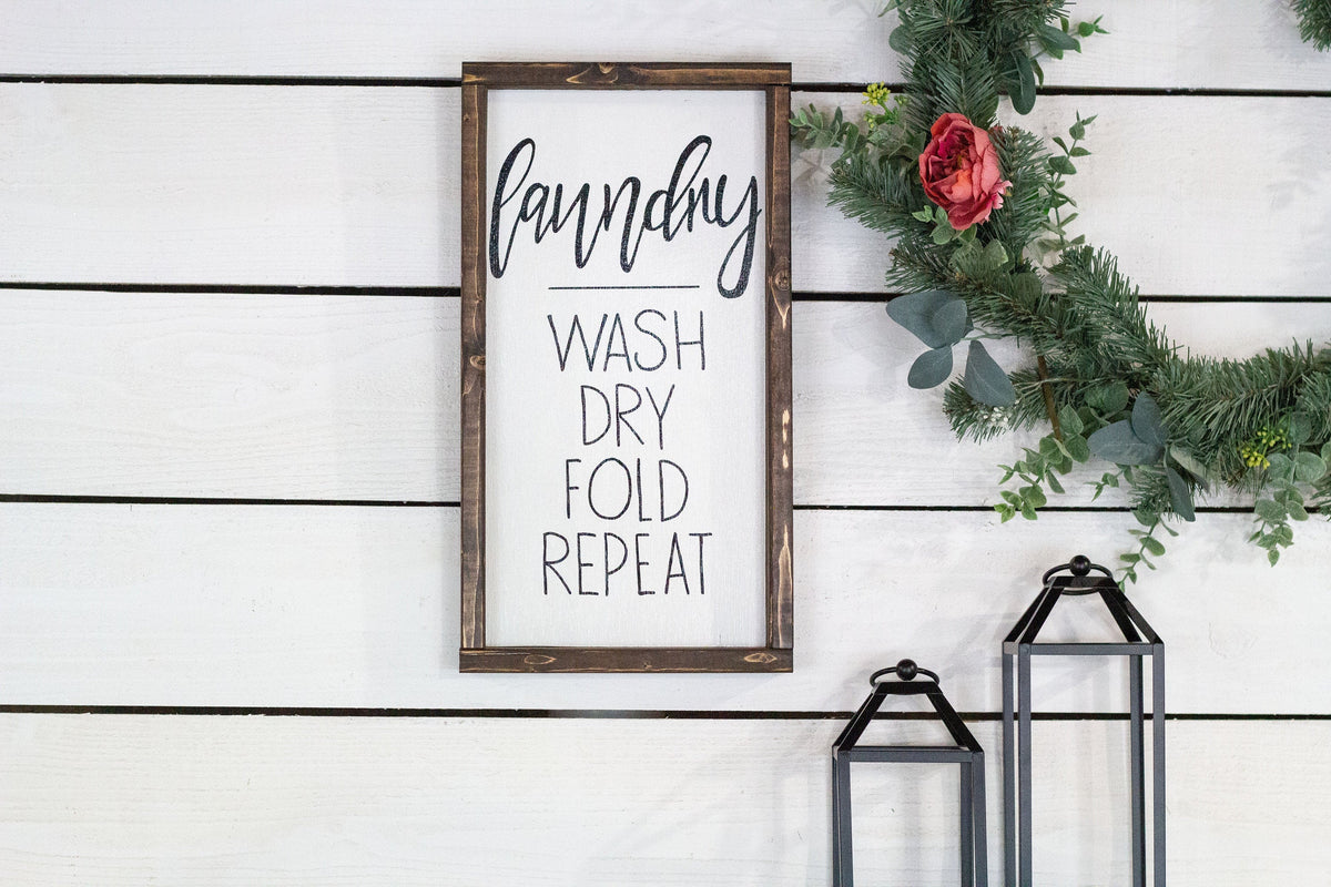 Vertical Laundry Sign