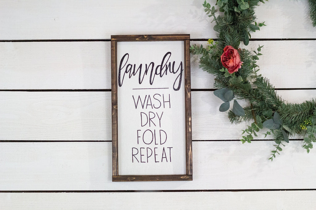 Vertical Laundry Sign