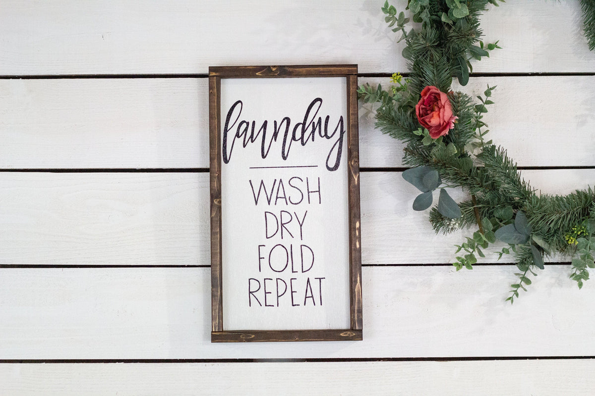 Vertical Laundry Sign