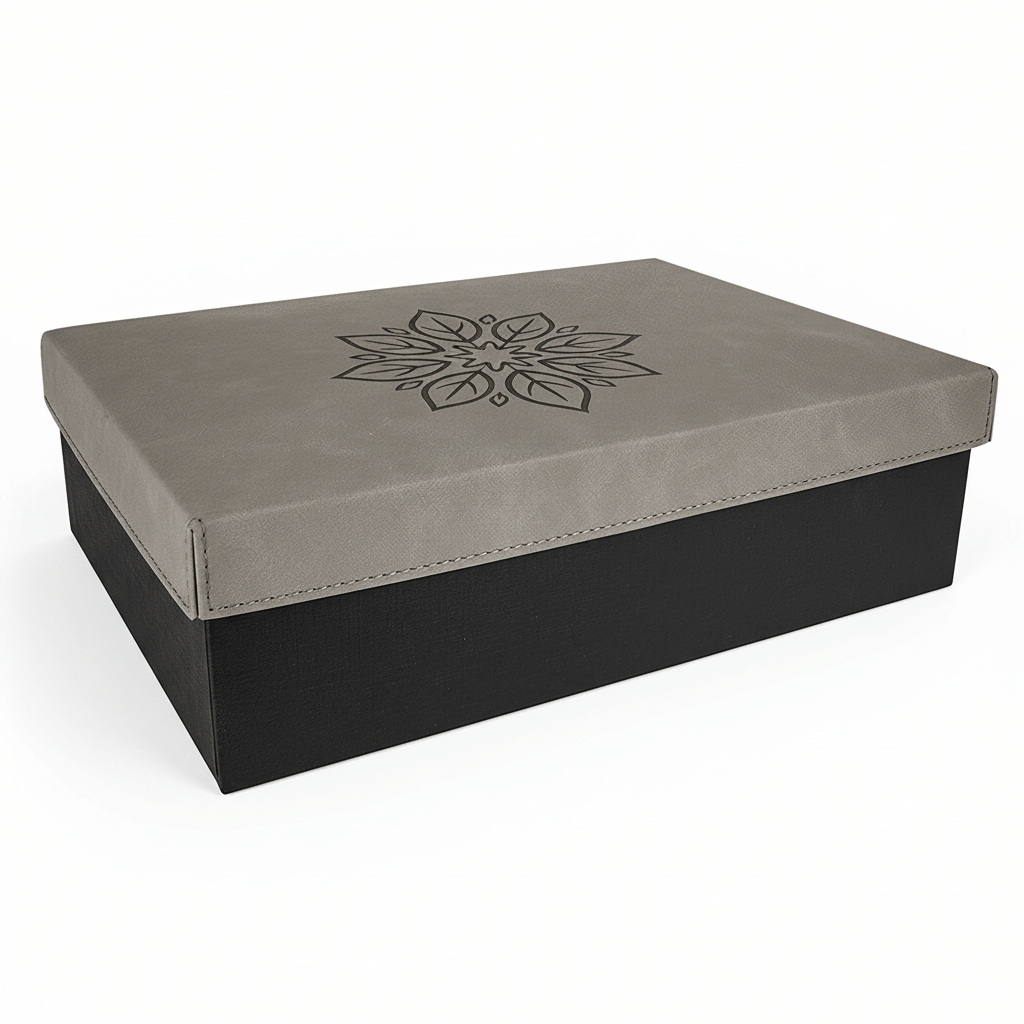 laserable leatherette gift box Lid Elevate your gift presentation