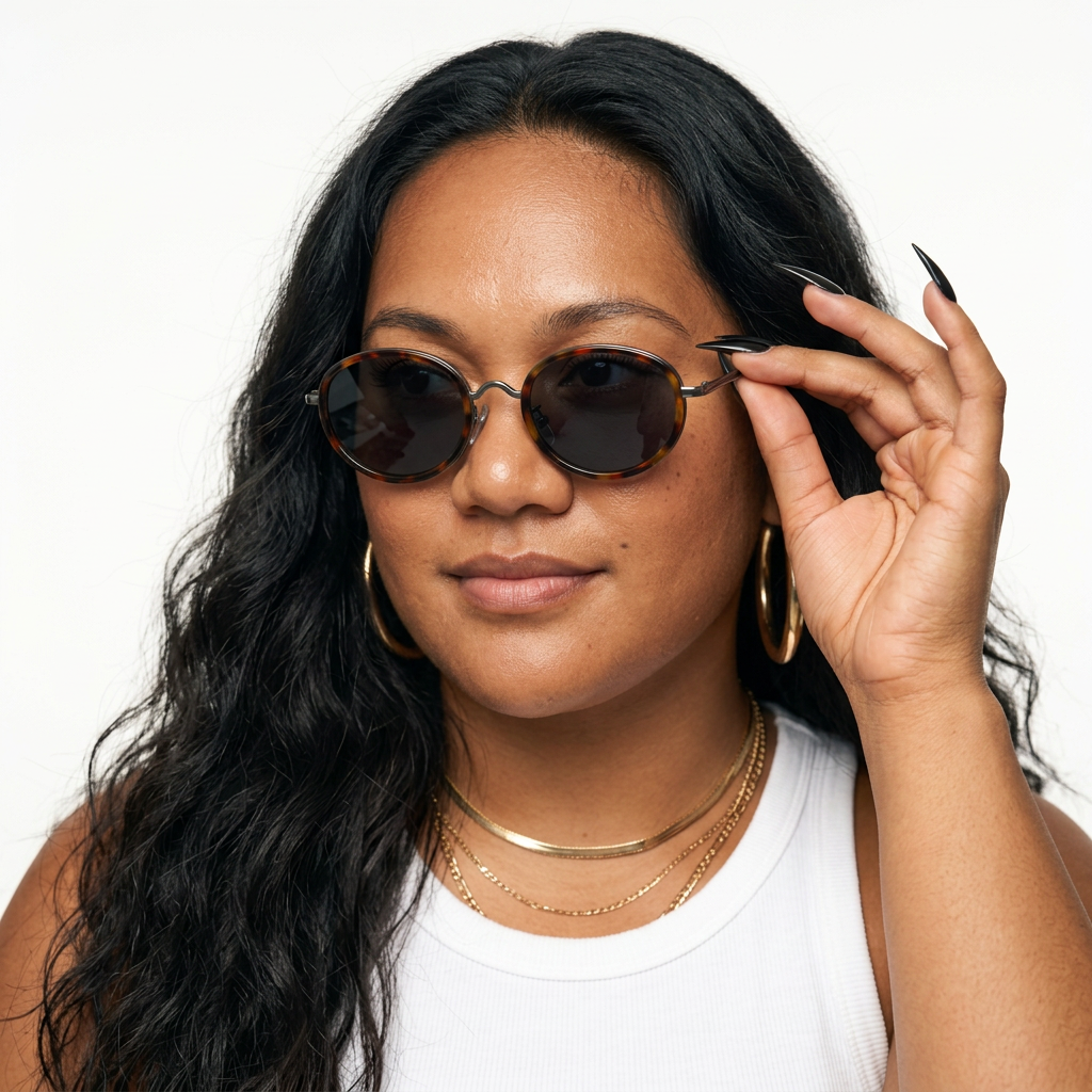 Confident Oval Resin Sunglasses