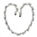LOA558 - Rhodium 925 Sterling Silver Necklace with AAA Grade CZ  in Clear-0