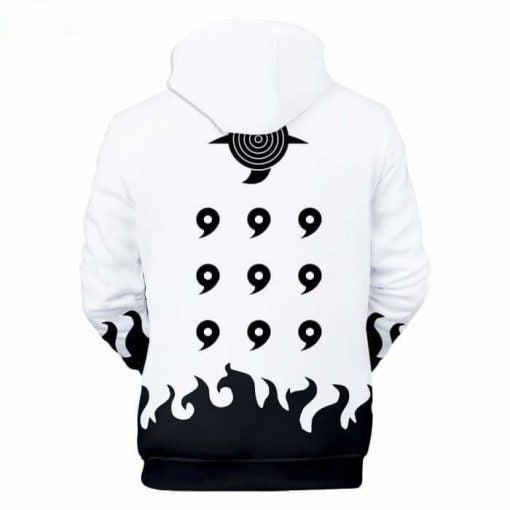 Naruto Sage of Six Paths Hoodie Black White
