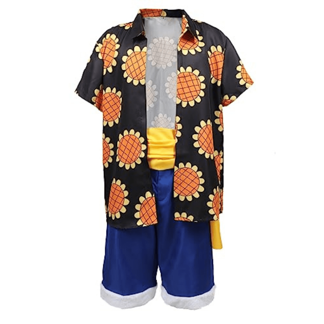 One Piece Luffy Sunflower Cosplay Costume Outfit