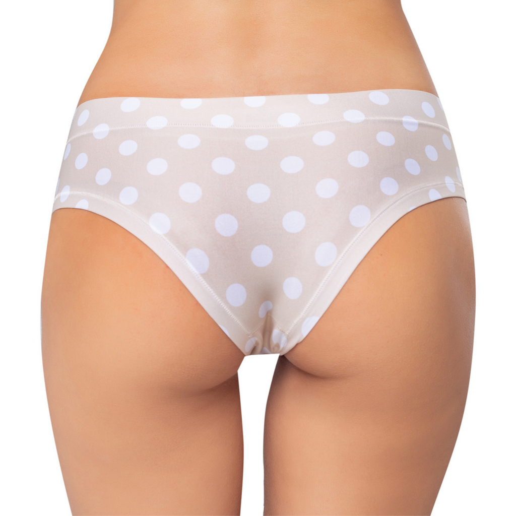 Memème Women’s Ultra-Comfortable POLKA DOT - Chamomile - Panties | Breathable Cotton Crotch, Stretchy Fit