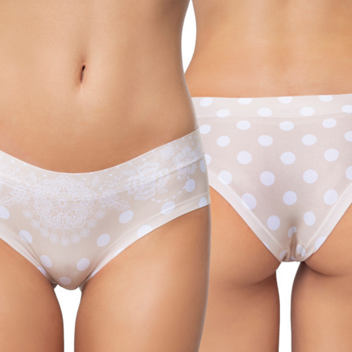 Memème Women’s Ultra-Comfortable POLKA DOT - Chamomile - Panties | Breathable Cotton Crotch, Stretchy Fit