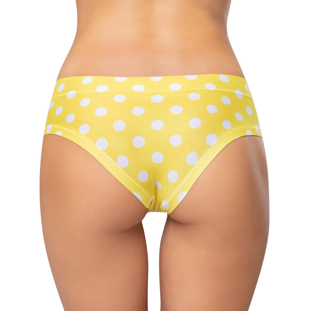 Memème Women’s Ultra-Comfortable POLKA DOT - Illuminating - Panties | Breathable Cotton Crotch, Stretchy Fit