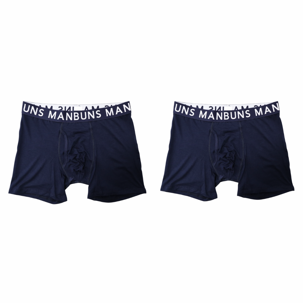 Men's Midnight Navy Blue Boxer Briefs with Pouch | 2 Pack