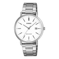 Casio Men’s White Dial Stainless Steel Bracelet Analog Watch - MTP-VT05D-7EDF