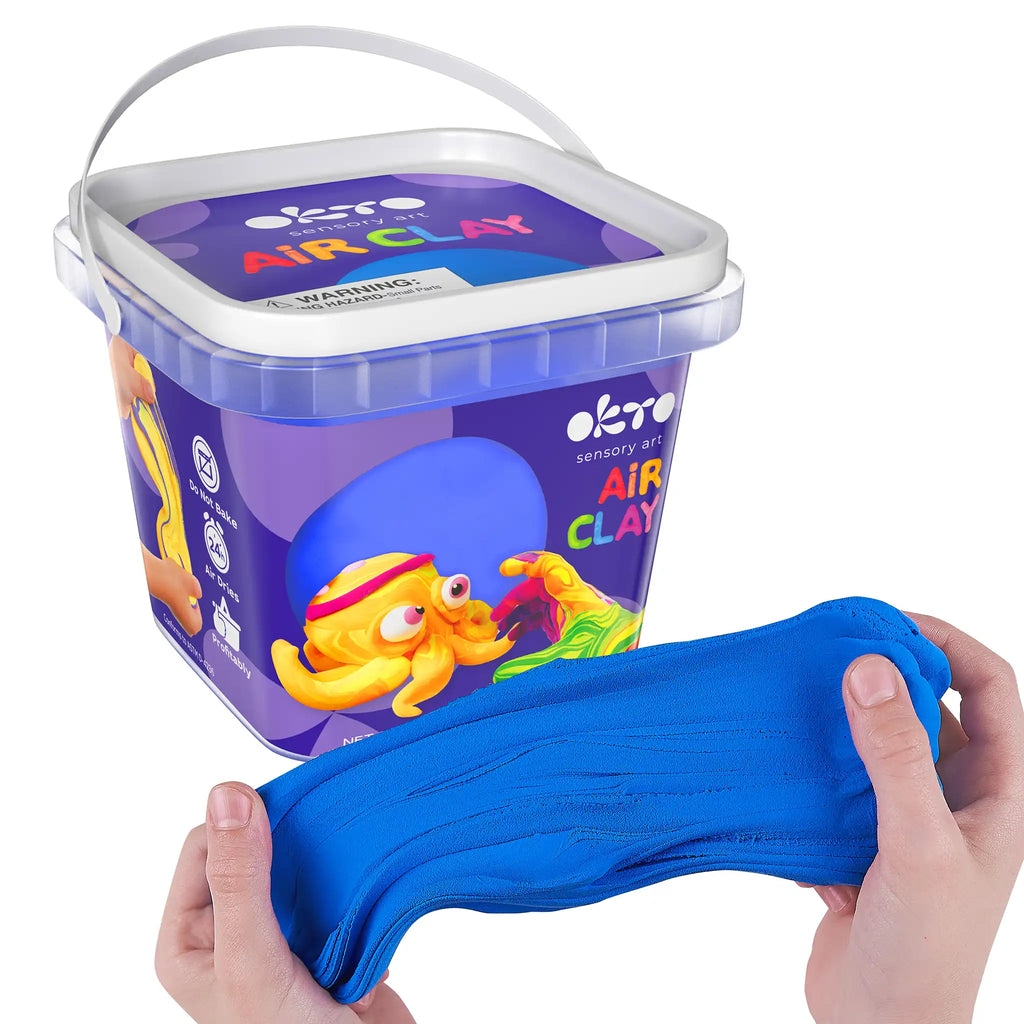 2x School supplues Air Dry Modeling Clay BLUE 900 ml