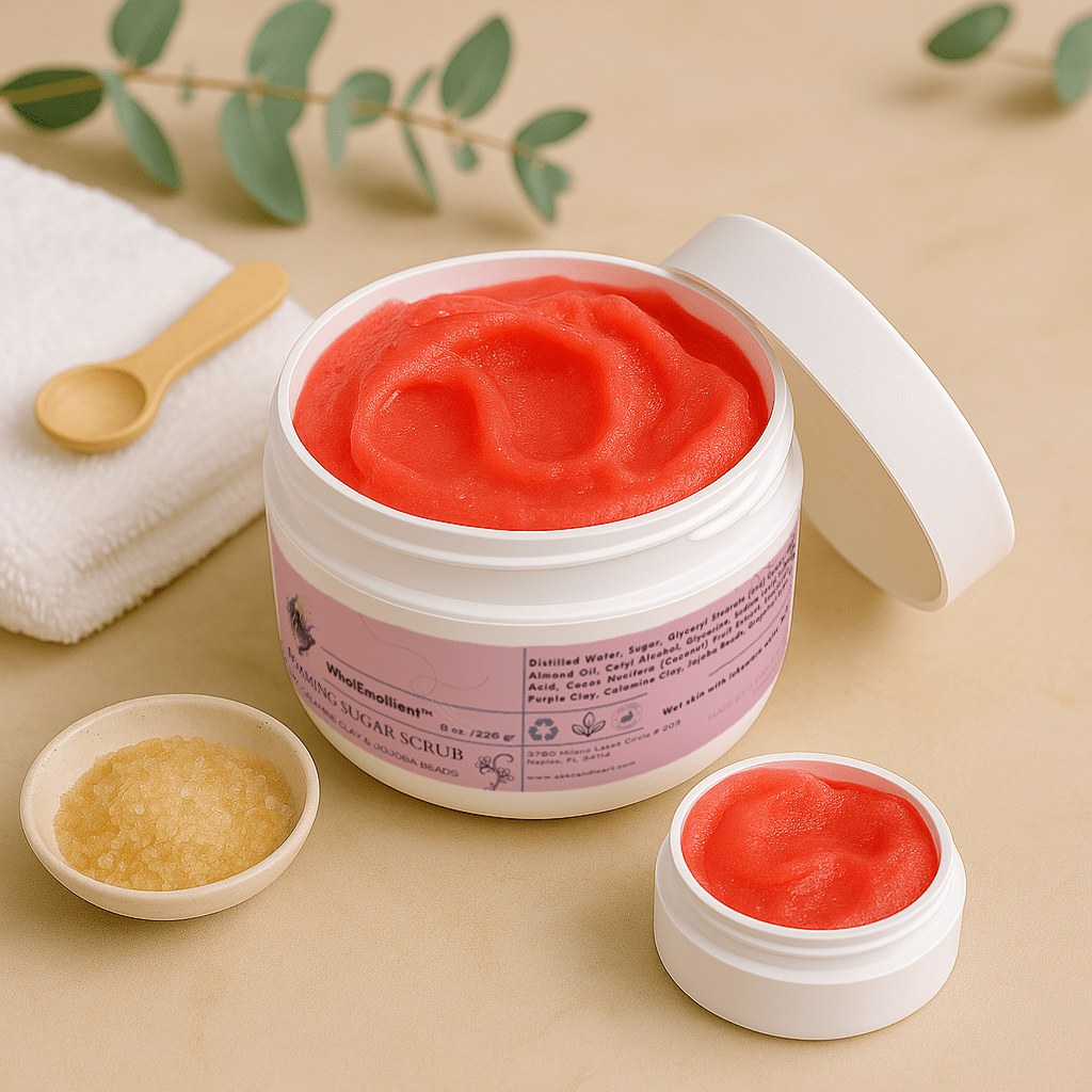 Foaming Sugar Scrub with Pink Clay