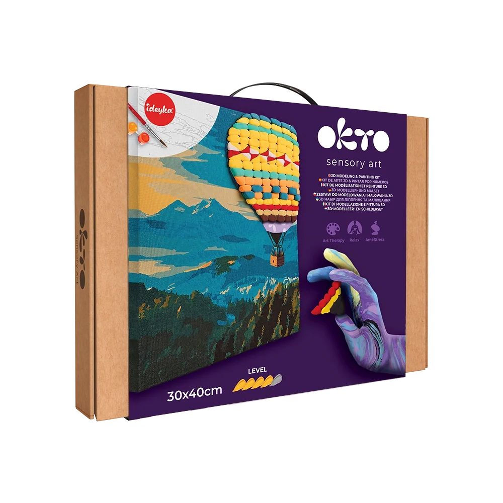 3D modeling+painting kit "Hot air balloon flight"