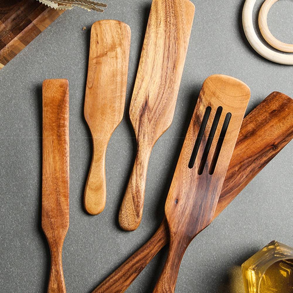 Teak Wooden Cooking Set