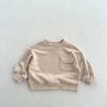 MyKids-USA® Kids Unisex Soft Comfortable Long Sleeves Solid Color Top Casual Pullover