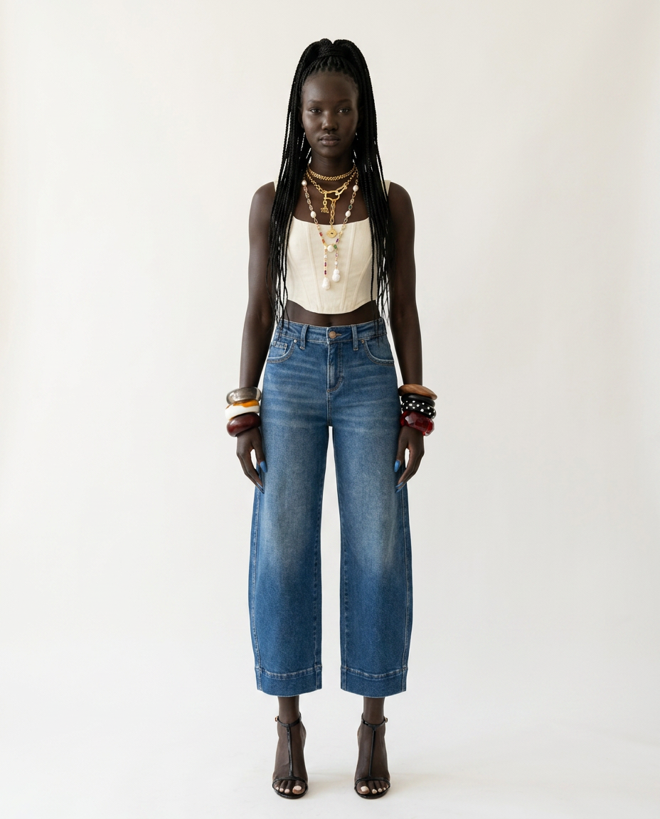 Confident Cropped Denim Jeans