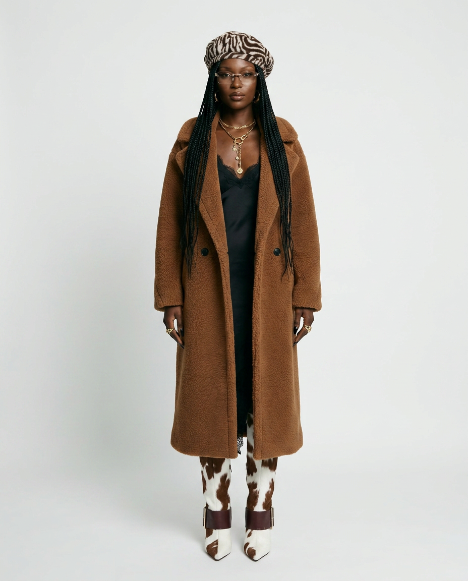 Grounded Oversized Teddy Coat