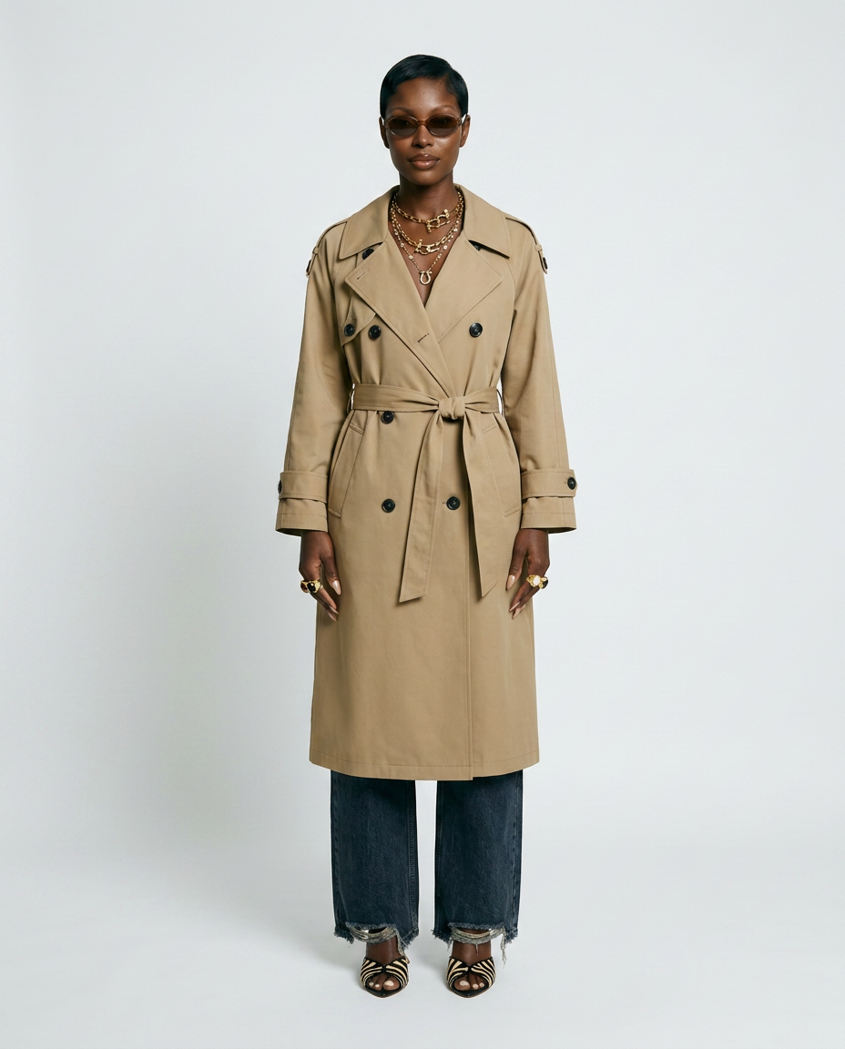 Grounded Oversized Trench Coat