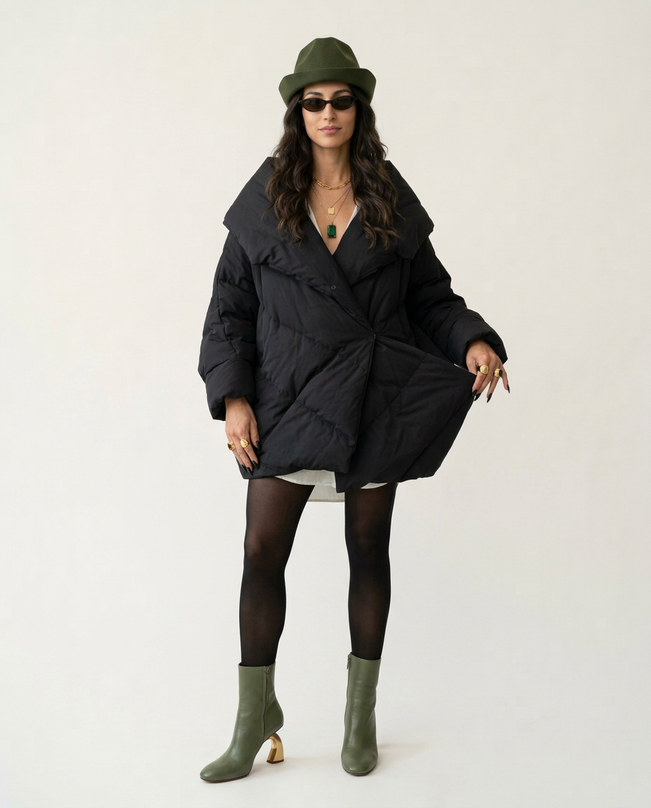 Vibrant Oversized Puffer Coat